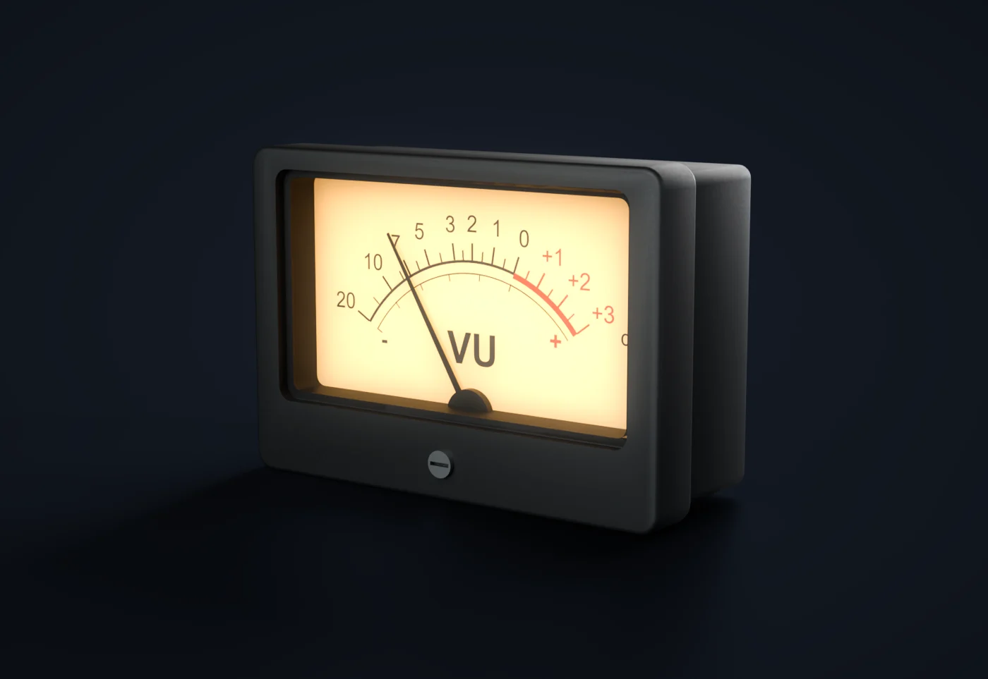 VU meter retroiluminado